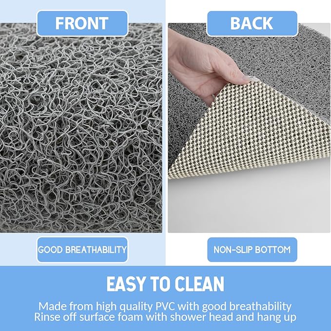 Hargiis Non Slip Bathtub Mat,Anti Slip Shower Mat,Fast Drying Bath Tub Mats,Foot Scrubber Mat,Anti Slip Mat for Tub,Floor,Bathroom,Home,Kitchen,Hotel