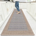 StepRite Kitchen Rugs, Kitchen Mats for Floor, 96"x24" Non-Slip Machine-Washable Kitchen Throw Rug, Absorbent Runner Rugs Office, Sink Standing Desk Mat, Decor Carpet, Khaki