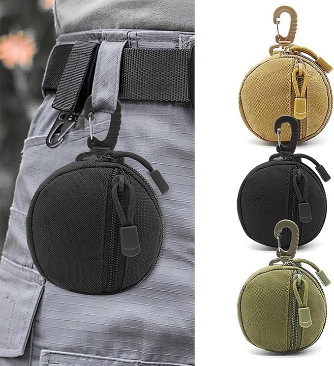 Tactical Belt Pouch Key Pouch Backpack Accessories Tactical Vest Attachments Small Molle Pouch EDC Wallet Travel Pill Container Portable