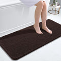 OLANLY Bathroom Runner Rugs 47x20, Extra Soft Absorbent Chenille Bath Rugs, Rubber Backing Quick Dry, Machine Washable Long Bath Mats for Bathroom Floor, Tub and Shower, Home Decor Accessories, Brown