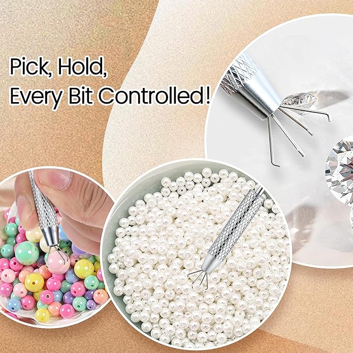 GEMQUEEN Piercing Taper Ball Grabber Tool for Changing Jewelry - 14G 16G 18G 20G Stainless Steel Flat Back Earrings Applicator Tool Threadless Insertion Pin Thread Body Piercing Kit for Ear Nose Lip