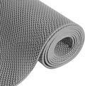 Drainage Mat 3x16 Ft 0.22” Thick PVC Commercial Floor Mat Non Slip Pool Mat S-Shaped Shower Floor Heavy Duty Roll for Wet Area Kitchen Hotels Bars Bathroom Patio Outdoor Indoor Rug (Gray, 3x16 Ft)