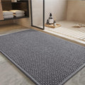 PADOOR-Bath Mat-Super Absorbent Chenille Bathroom Mats-Rubber Backed Bath Mats for Bathroom Non Slip, Easy Clean Bathroom Rugs Front of Bathtub,Shower Room,Sink-17×35, Grey&Darkgrey