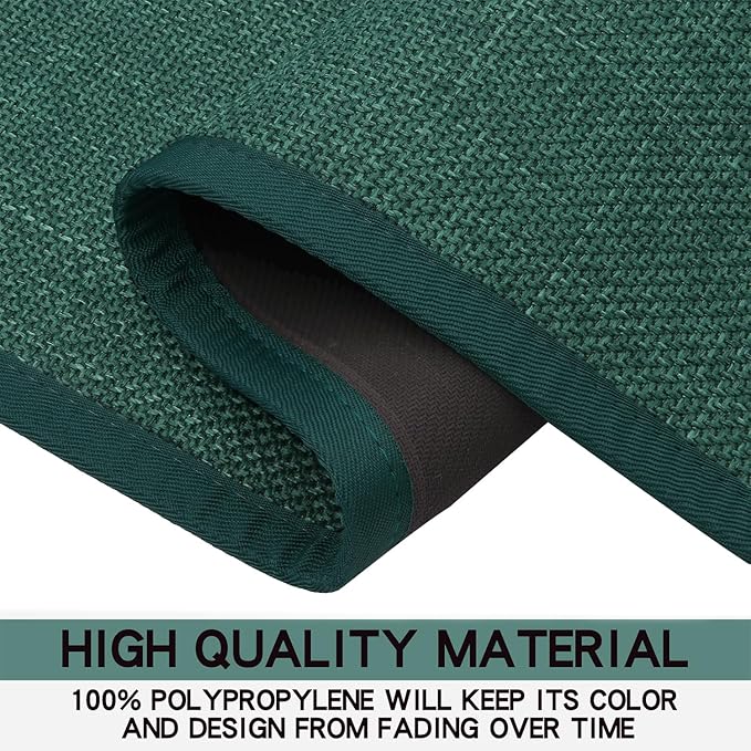 SUMLANS Kitchen Mat Set of 2 PCS, Christmas Cushioned Non Slip Rugs for Kitchen Floor, Absorbent Runner Comfort Standing Mats Washable for Kitchen, Office, Home (Green, 17.3"x47"+17.3"x30")