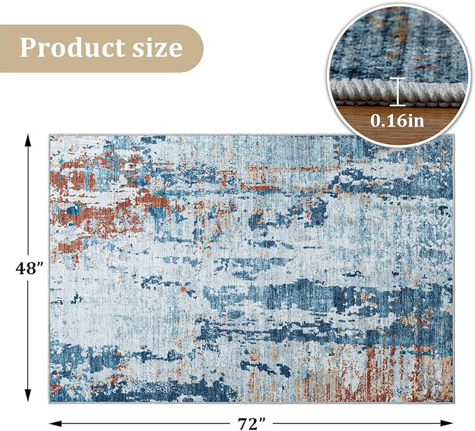 Office Chair Mat for Hardwood Floor, 72"x48" Easy Glide Computer Chair Mat Protector for Rolling Chair Under Desk Rug Nonslip Backing, Machine Wash