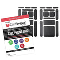 CATTONGUE GRIPS Non-Abrasive Grip Tape Strips - Heavy-Duty, Pre-Cut Anti-Slip Tape for Phones, Tablets, Crafting & More - Indoor & Outdoor Anti-Slip Solution (Black, 1-Pack)