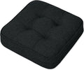 GOFORIT Memory Foam Seat Cushion，Kitchen Chair Cushions for Dining Chairs,Non-Slip Chair Pads with Removable Cover, 16'' x 16'', Black