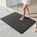 TYUU Large Bathroom Rugs, Ultra Soft Super Absorbent Bath Rugs Non Slip Washable Quick Dry Bath Mat with Rubber Backing for Bathroom Floor, Shower, or Sink, Dark Grey 3' x 4'