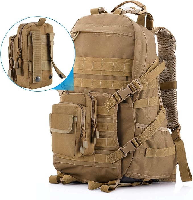 FRTKK 2 Pack Molle Pouches - Tactical Compact Water-Resistant EDC Pouch Bag Small Utility Pouch