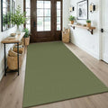 KOZYFLY Washable 4x6 Entry Woven Area Rug, Braided Throw Rugs for Entryway, Non Slip Door Mat Indoor Entrance, Front Porch Carpet for Foyer, Kitchen, Bedroom, Living Room, Olive Green/Earthy Green