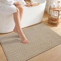 Bathroom Rugs Mat Quick Dry Absorbent Non Slip Bath Mat Bath Mats for Bathtub Mat Bathroom Carpet Fit Under Door Washable Floor Bath Rug Brown 20x32