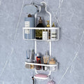 White Hanging Shower Caddy, 3-Tier Bathroom Organizer with Soap Dish, Rust Resistant, Quick Dry, Assembly Required