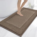 anllugs Bathroom Rugs 30" x 60", Non-Slip Extra Soft Absorbent Bath Rugs, Machine Washable Quick Dry Bath Mats for Bathroom Floor, Shower, Bathtub and Sink, Grayish Brown & Coffee