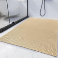 HOMBYS 47 x 32 Extra Large Shower Mat for Shower Stall Tub, Non Slip Bath Mat Bathroom Accessories, PVC Mats for Shower and Bathroom, Quick Drying, (Khaki, 47"x32")