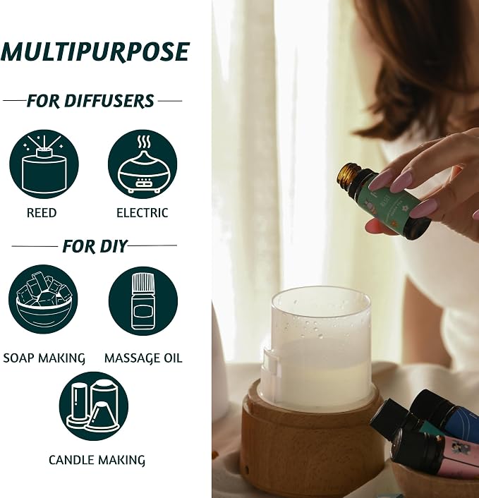 Folkulture Essential Oils Set for Diffuser | Set of 6 Cozy Aromatherapy Oils for Home | Peppermint, Candy, Apple Tart, Cranberry & Vanilla Fragrance Oils | Relaxation & Home Ambience | Sweet Treat
