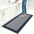 StepRite Kitchen Rugs, Kitchen Mat for Floor, 47"x20" Non-Slip Machine-Washable Commercial Floor Mat, Absorbent Heavy-Duty Rug for Office & Home, Sink Standing Mat, Entryway Carpet, Navy Blue