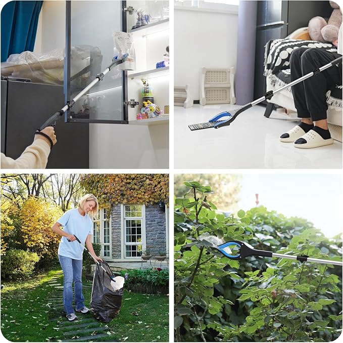 Grabber Reacher Tool 36 Inch, Foldable Grabber with Anti-Slip 360° Rotating Jaw, Magnetic Tip for Seniors, Heavy Duty Reacher Grabber Pickup Tool for Elderly After Surgery Recovery