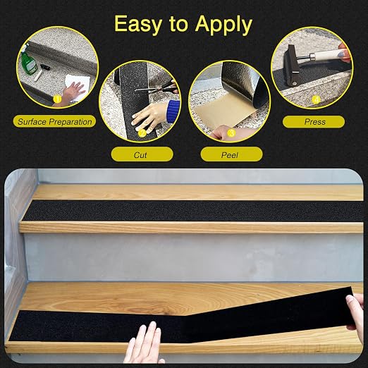 S&X Heavy Duty Anti Slip Tape - 2" x 60' Premium Industrial Grade Grit 60 - Non-Skid Traction Grip Tape for Outdoor Stairs, Steps, Ramps, Boats, Decks - Waterproof, Weather & Wear Resistant