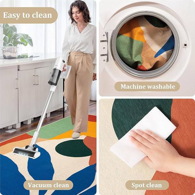 Office Chair Mat for Hardwood Floor, 72"x48" Easy Glide Computer Desk Mat Protector for Rolling Chair Under Desk Rug Nonslip Backing, Machine Wash, (Modern)