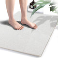 godehone Shower Mats Non Slip Without Suction Cups, PVC Loofah Bathroom Mats, Loofah Mats for Shower and Bathroom, Quick Drying, 23.6× 34.6 Inch, White