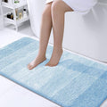 OLANLY Large Bathroom Rugs Mat 40x24, Extra Soft Absorbent Microfiber Bath Rugs, Rubber Backing, Quick Dry, Machine Washable Bath Mats for Bathroom, Tub and Shower, Home Decor Accessories, Sky Blue