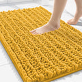 Smiry Bathroom Rugs Mat 30x20, Extra Soft Absorbent Chenille Bath Rugs, Non Slip Rubber Backing Machine Washable Quick Dry Bath Mats for Bathroom Floor, Tub, Shower, Home Accessories, Golden Yellow