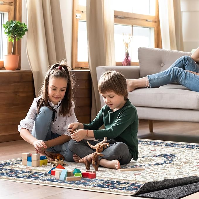 Non-Slip Rug Pads 1/4” Thick, 2x20Ft Waterproof Rugs Non Skid Rug Pad for All Floors and Finishes Durable Hardwood Floor Protective Felt Keeps Rugs in Place, Safe and Secure