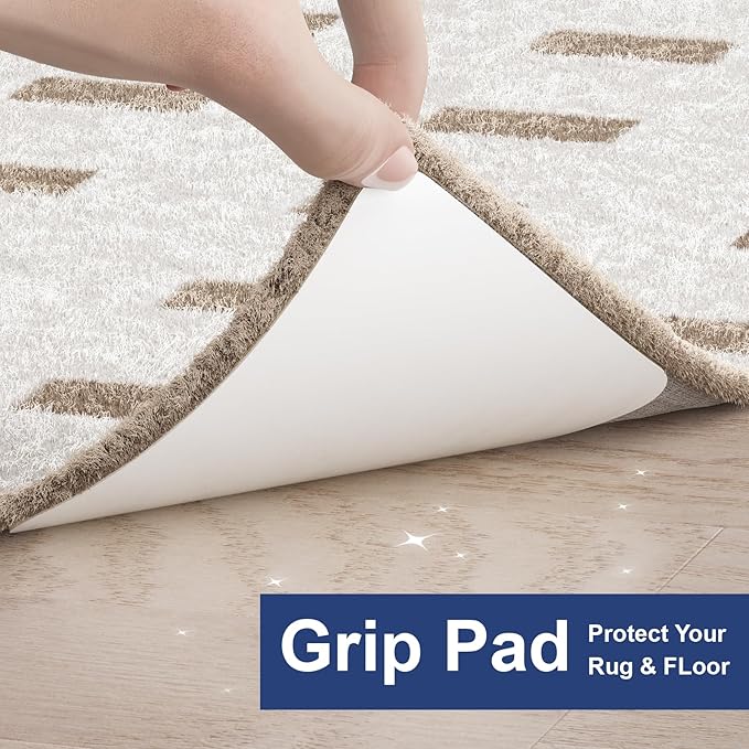 Home Techpro 12 PCS Rug Tape, Gripper for Rug for Hardwood Floors, Double Sided Reusable Under Rug Carpet Tape Stickers, Rug Anti Slip Grips for Area Rugs, Non Slip Rug Pads