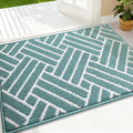 OLANLY Indoor Door Mat, 36x24 Inch, Dirt Resistant and Absorbent, Non-Slip Rubber Backing Floor Mats, Easy Clean Low-Profile Doormat for Entryway, Front Door, and Inside Entrance, Sage Green
