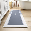 MontVoo-Bath Mat Runner Long Bathroom Mat Rug Non Slip Super Absorbent Stain Resistant Quick Dry Thin Bathroom Rug Fit Under Door-Bath Mats for Bathroom Floor Bathtub Vanity-Bathmat 17"x59" Blue