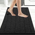 Bcoimo Large Bathroom Rug, Chenille Bath Mat with High Low Pile Design, Soft Absorbent Non Slip Bath Rug, Machine Washable Quick Dry Mat for Shower, Tub, Sink and Vanity