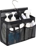 3 Pocket Portable Quick-Dry Hanging Mesh Bathroom Caddy - Swivel Hook Shower Organizer, College Dorm Gym Camping Travel RV Essentials