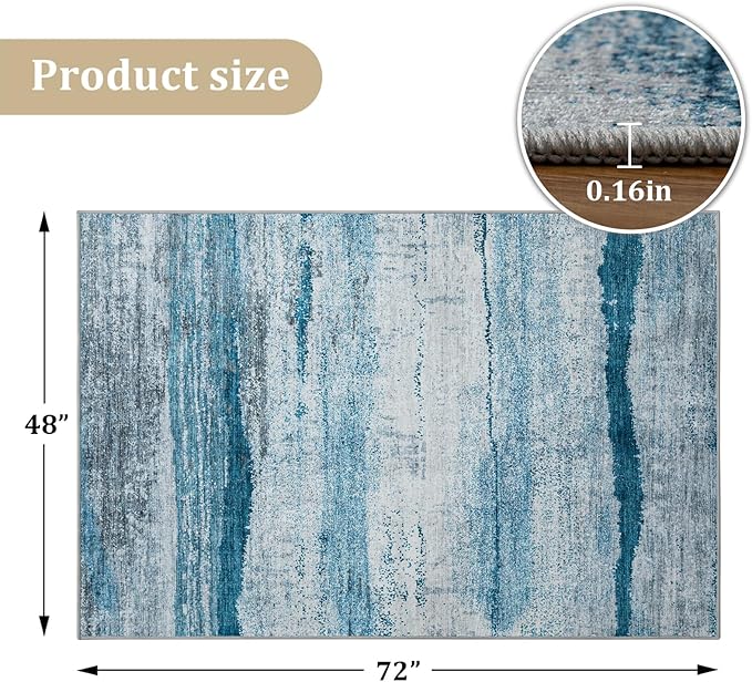 Office Chair Mat for Hardwood Floor, 72"x48" Easy Glide Computer Chair Mat Protector for Rolling Chair Under Desk Rug Nonslip Backing, Machine Wash