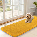 OLANLY Dog Door Mat for Muddy Paws 47x17, Absorbs Moisture and Dirt, Absorbent Non-Slip Washable Doormat, Quick Dry Chenille Mud Mat, Entry Indoor Entryway Carpet for Inside Floor, Golden Yellow