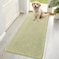 OLANLY Dog Door Mat for Muddy Paws 70x32, Absorbs Moisture and Dirt, Absorbent Non-Slip Washable Doormat, Quick Dry Chenille Mud Mat for Dogs, Entry Indoor Entryway Carpet for Inside Floor, Vanilla