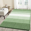 Kitinjoy Indoor Outdoor Door Mat, 59x36 Non-Slip Absorbent Dirt Trapper, Low-Profile Washable Inside Entrance Front Floor Mat, Sturdy Soft Entry Dotted Ombre Doormats for Entryway, Sage Green
