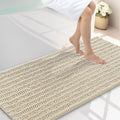 Smiry Bathroom Rugs Mat 47x24, Extra Soft Absorbent Chenille Bath Rugs, Non Slip Rubber Backing Machine Washable Quick Dry Bath Mats for Bathroom Floor, Tub, Shower, Home Decor Accessories, Sand