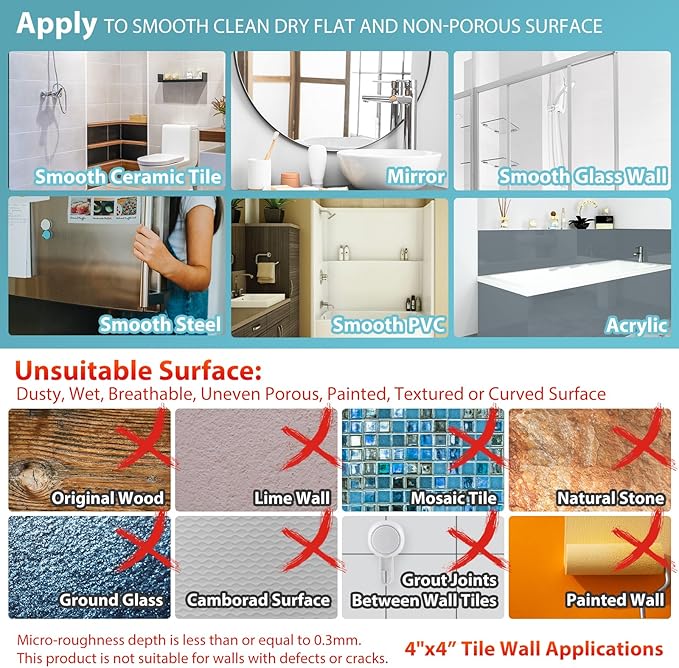 Grab Bars for Shower, Suction Cup 12 inch, 2 Pack Grab Bars for Bathtubs, Bathroom Safety Grip Shower Handle for Elderly and Seniors, Bath Handrails Removable Waterproof No Drilling Silver