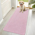 OLANLY Dog Door Mat for Muddy Paws 70x32, Absorbs Moisture and Dirt, Absorbent Non-Slip Washable Doormat, Quick Dry Chenille Mud Mat for Dogs, Entry Indoor Entryway Carpet for Inside Floor, Dusty Rose