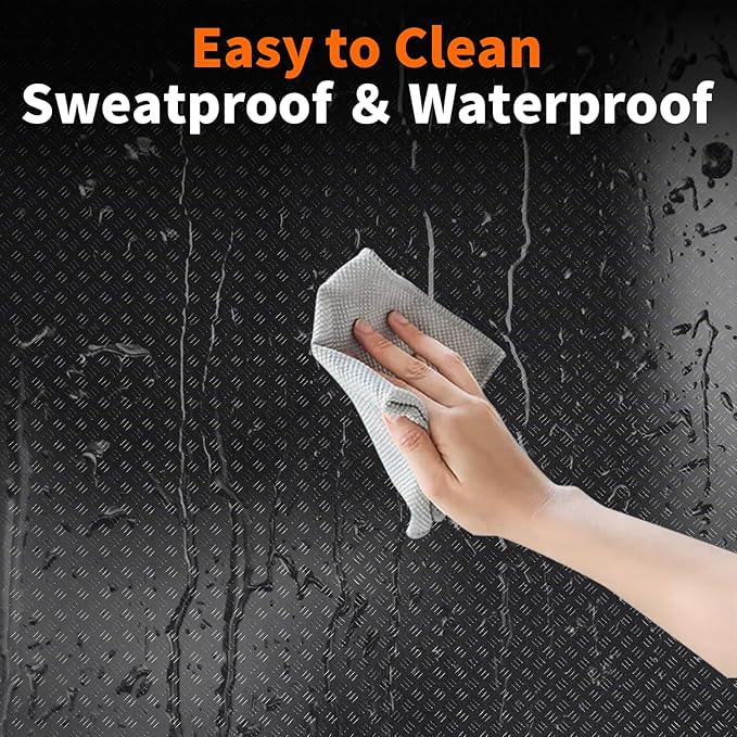 Double-Sided Non-Slip Workout Mat for Elliptical Machine, 23.6" x 17" Stepper Mat for Under Desk Ellipticals & Pedal Exercisers, Stability & Floor Protection, Vibration Plate Mat Compatible