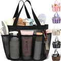 Fammart Mesh Shower Caddy Portable for College Dorm Room Essentials, Odorless Polyester Large Shower Tote Bag with Dual Handles, 8-Pocket Quick-Dry Toiletry Organizer for Travel, Beach, Camping, Gym