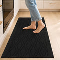 COSY HOMEER Kitchen Rugs 24"x35" Non-Slip Washable Kitchen Mats for Floor Polypropylene Absorbent Kitchen Floor Mat for Kitchen Sink Entryway,Red