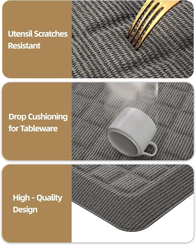 Color&Geometry 0.9 Inch Extra Thick Anti Fatigue Kitchen Floor Mat, High-Density Supportive Foam Standing Desk Mat, Waterproof Non-Slip Comfort for Sink, Office, Laundry, 20"x32", Grey