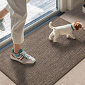 LEKEEPGO Door Mat 17"x29", Non Slip Door Mat Indoor Entrance, Rubber Backing Indoor Door mats Washable Absorbent Low-Profile Doormat Front Entryway Entry Resist Dirt Inside Door Mats, Brown