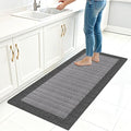 StepRite Kitchen Rugs, Kitchen Mat for Floor, 47"x20" Non-Slip Machine-Washable Commercial Floor Mat, Absorbent Heavy-Duty Rug for Office & Home, Sink Standing Mat, Entryway Carpet, Door Mat, Grey