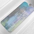 Turquoise Bathtub Mat Non Slip 40x16in Extra Long Anti Slip Bath Mat for Tub Modern Tub Mat Abstract Art Bath Tub Shower Mat with Large Drain Holes and Suction Cups Textured Quality Bathroom Decor