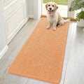 OLANLY Dog Door Mat for Muddy Paws 70x32, Absorbs Moisture and Dirt, Absorbent Non-Slip Washable Doormat, Quick Dry Chenille Mud Mat for Dogs, Entry Indoor Entryway Carpet for Inside Floor, Orange
