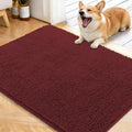 OLANLY Dog Door Mat for Muddy Paws 40x32, Absorbs Moisture and Dirt, Absorbent Non-Slip Washable Doormat, Quick Dry Chenille Mud Mat, Entry Indoor Entryway Carpet for Inside Floor, Caramel Russet