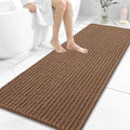 OLANLY Long Bathroom Rugs Runner 59x24, Thick Soft and Absorbent Chenille Bath Mat, Non-Slip, Machine Washable Quick Dry Bath Rugs for Tub Shower Floor, Home Decor Accessories, Mocha