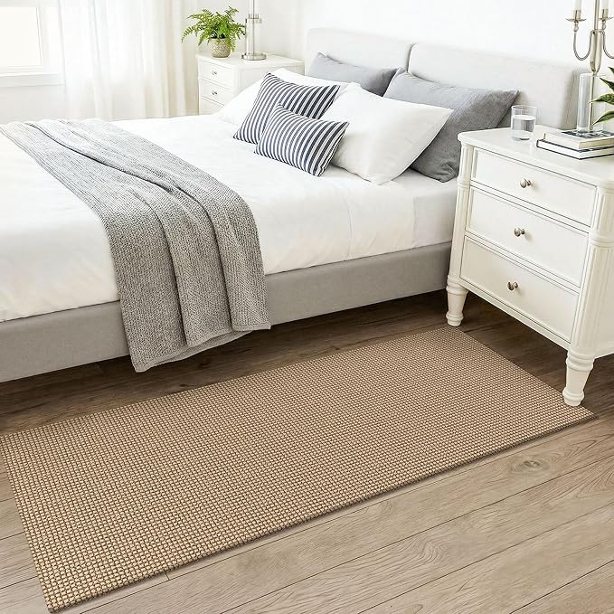 KOZYFLY Boho Runners for Hallways 2x5 ft Washable Kitchen Runner Non Slip Rubber Backed Hall Runners Cotton Entryway Runner Rugs for Indoor Backdoor Bedroom Kitchen, Orange Beige/Tan/Brown